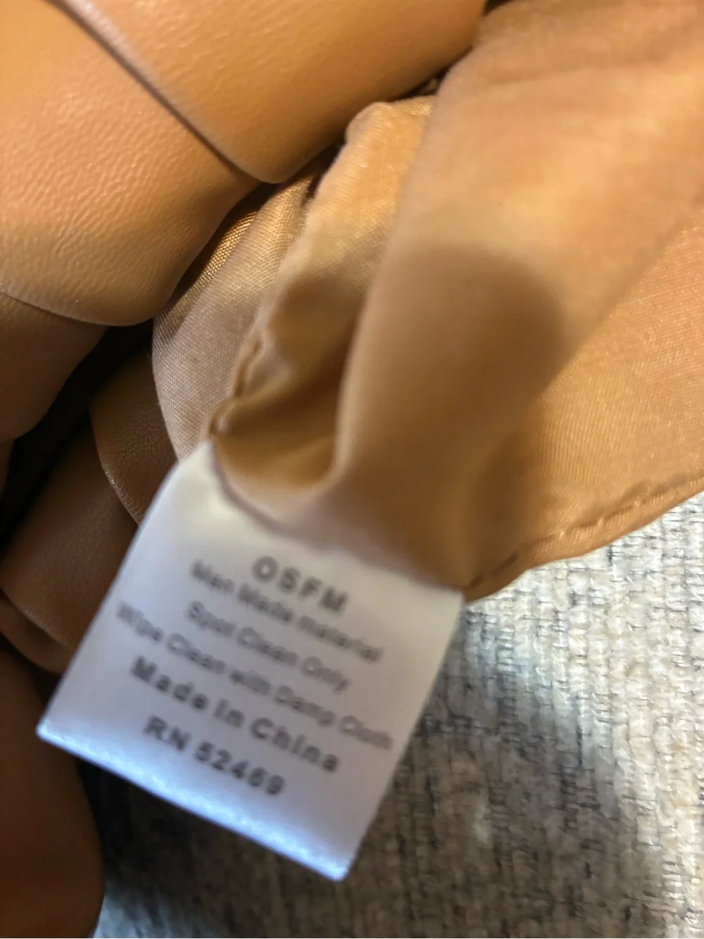 Gathered Shoulder Hobo Bag in Cognac